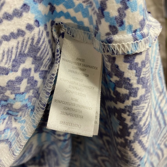 Emily West high low blue tribal summer dress • girls size 16 - Picture 6 of 6